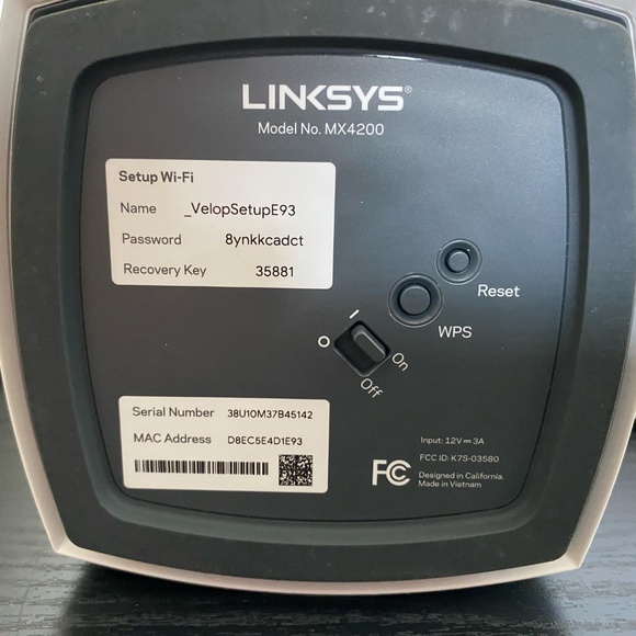 Linksys Velop MX4200 AX4200 Tri-Band Wi-Fi 6 Mesh (3-Pack) and Power Adapters - Picture 7 of 12